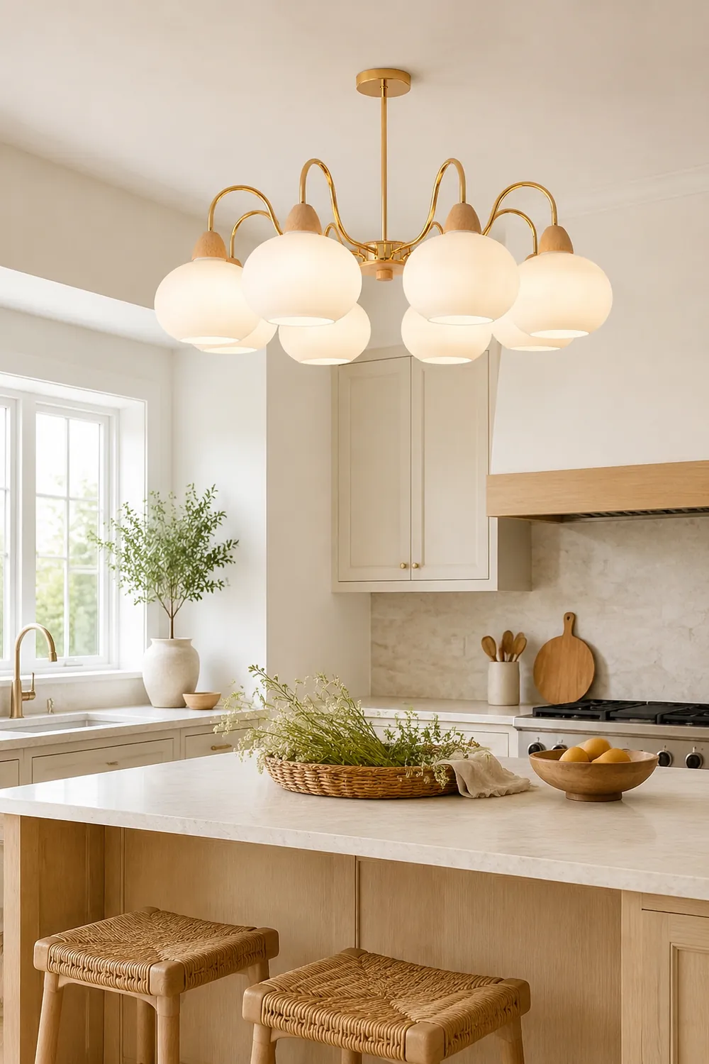 Glass Persimmon Chandelier - Lumpaz