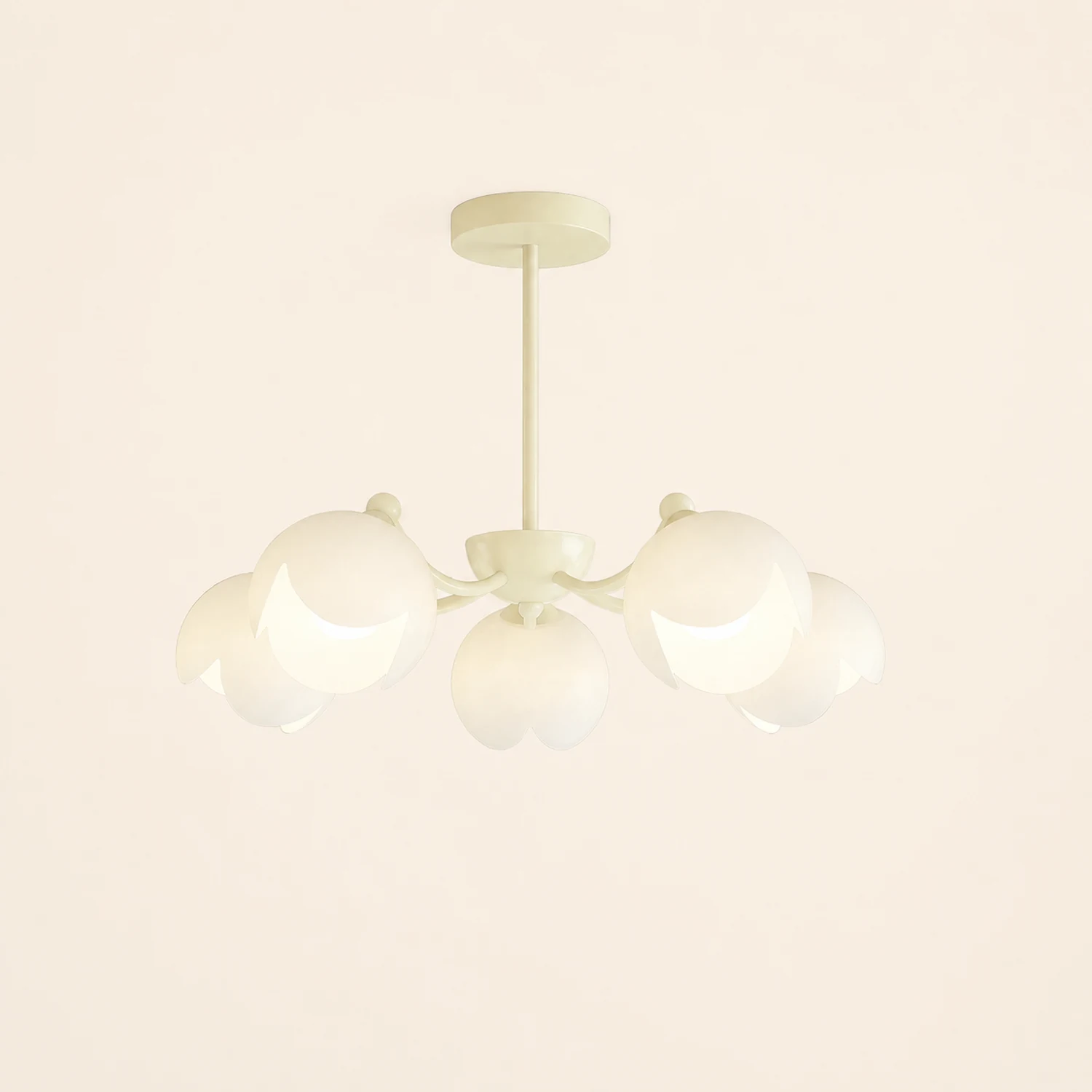 Murano Cream Chandelier - Lumpaz