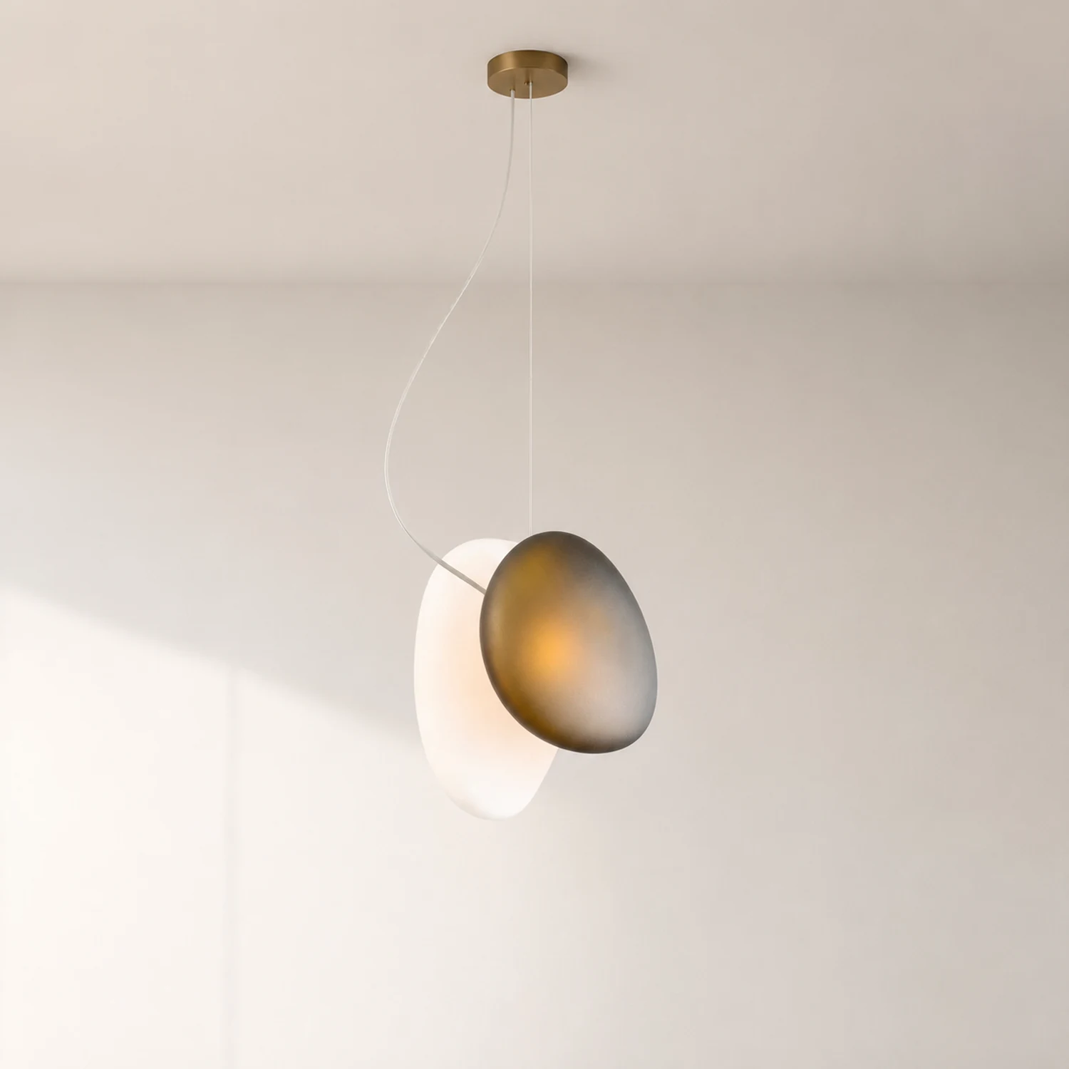Translucent Frosted Glass Pendant Light - Lumpaz