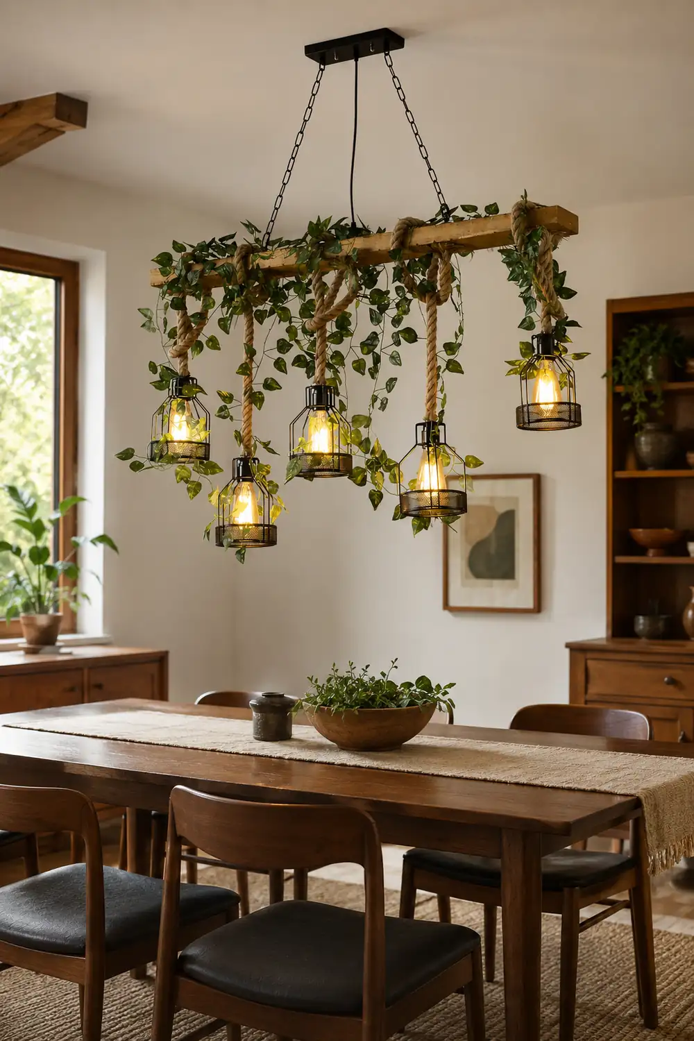 Rustic Wooden Chandelier - Lumpaz