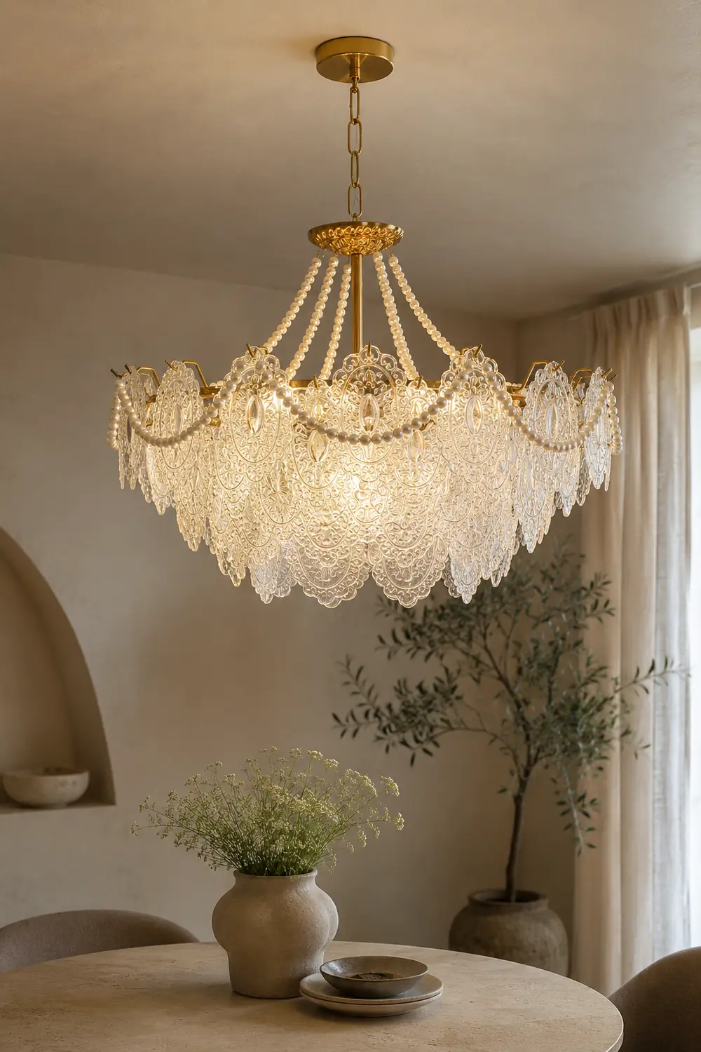Pearls Glass Chandelier - Lumpaz