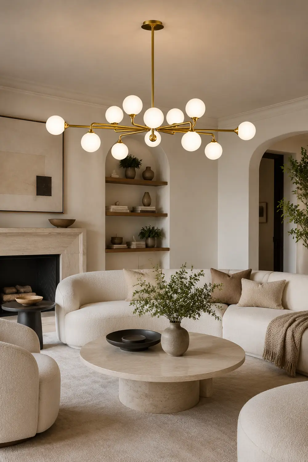 Staggered Glass Globes Chandelier - Lumpaz