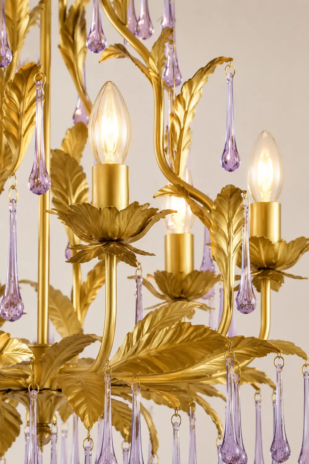 Amethyst Drops Crystal Chandelier - Lumpaz