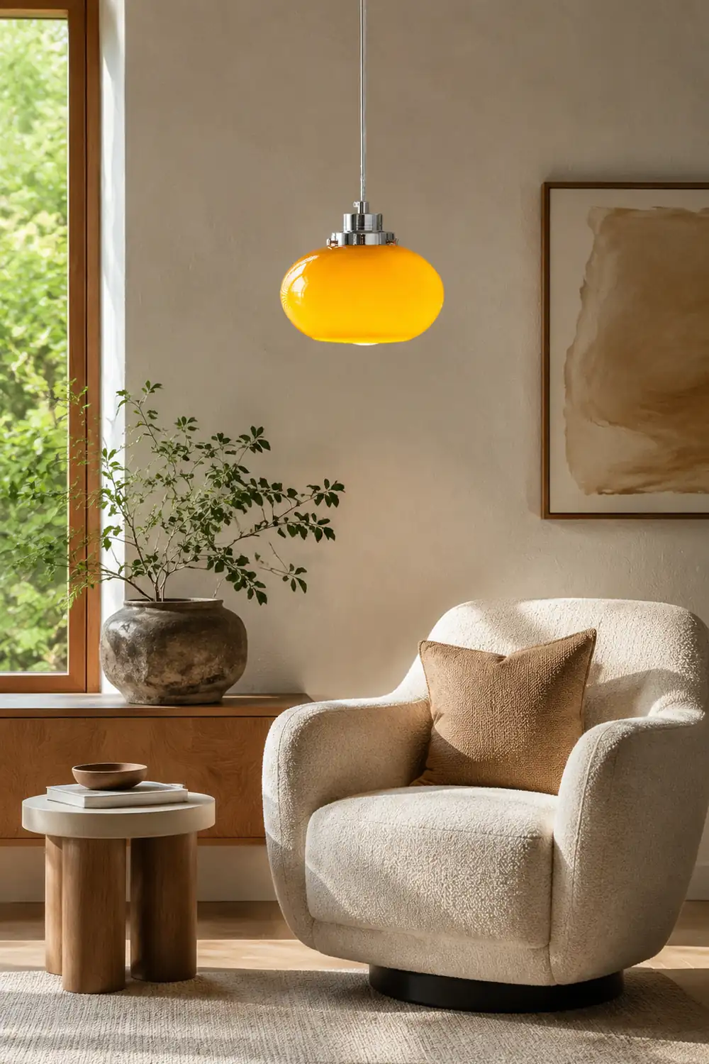 Oval Persimmon Pendant Light - Lumpaz