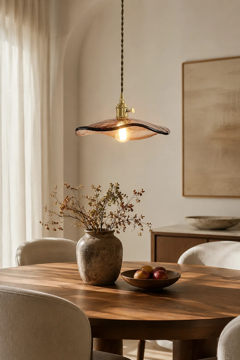 Flower Petal Glass Pendant Light - Lumpaz