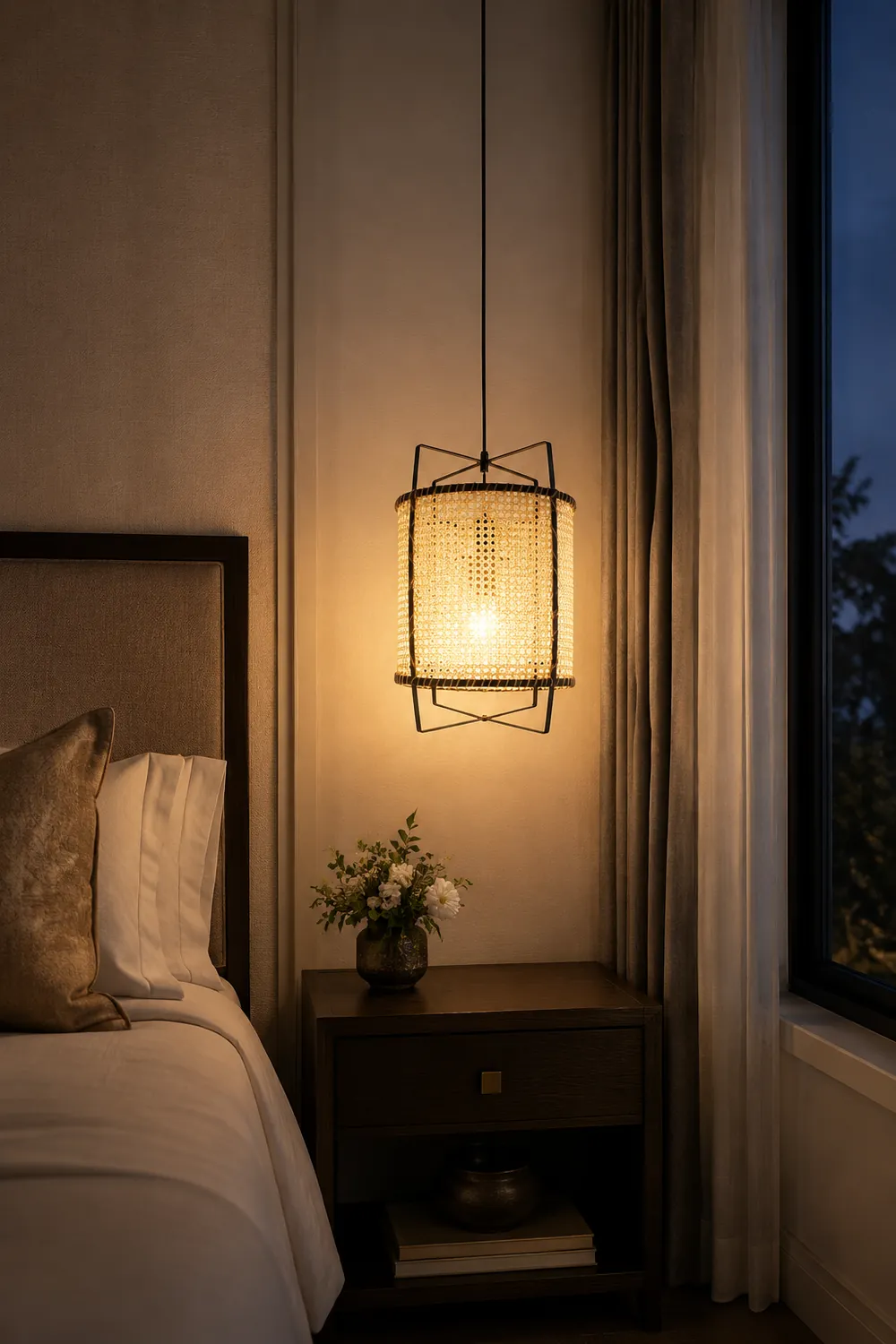Rattan Cane Pendant Light - Lumpaz