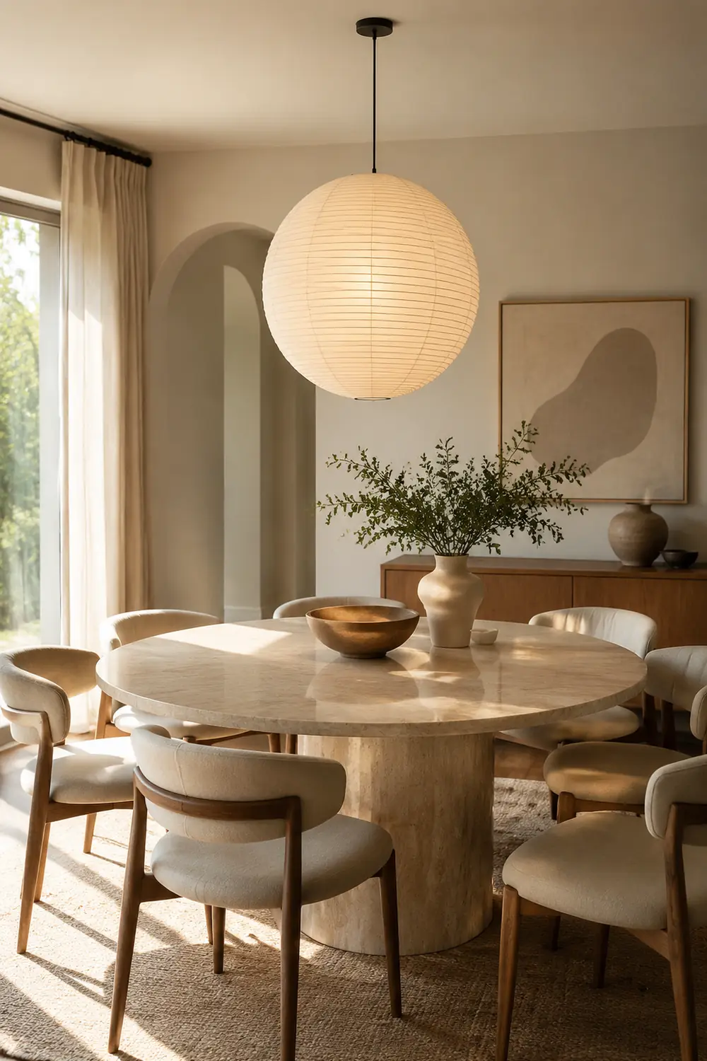 Washi Paper Round Series Pendant Lamp - Lumpaz