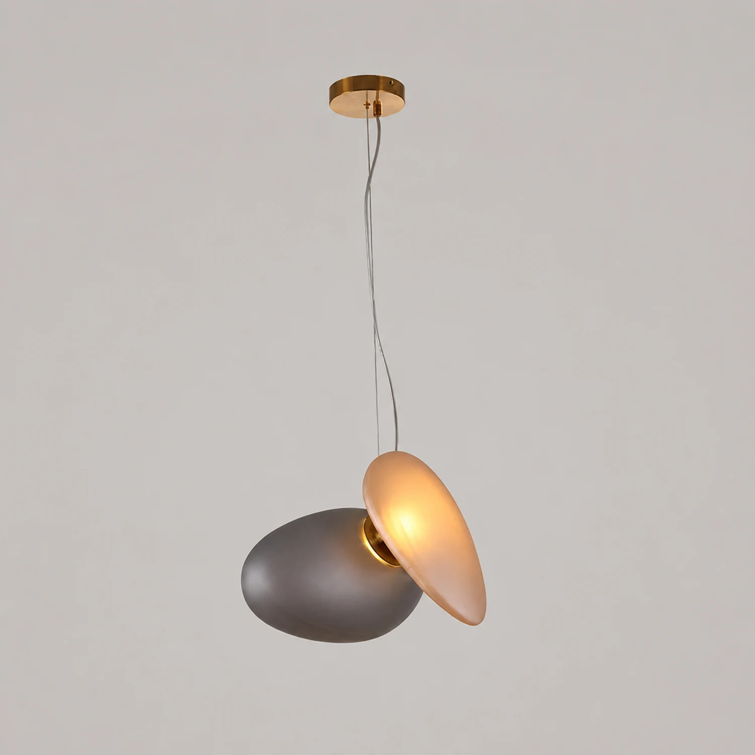 Translucent Frosted Glass Pendant Light - Lumpaz