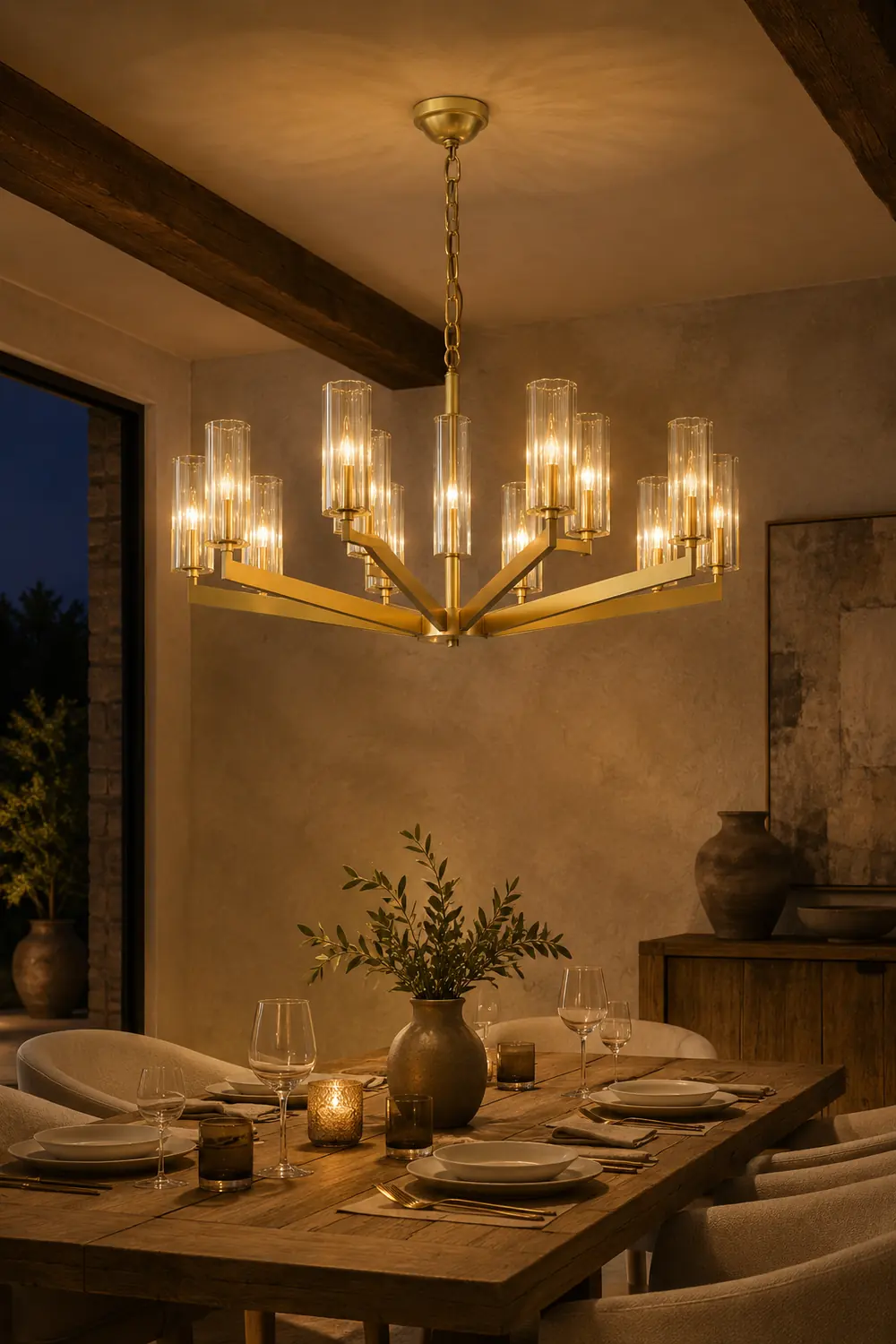 Kayla Brass Chandelier - Lumpaz