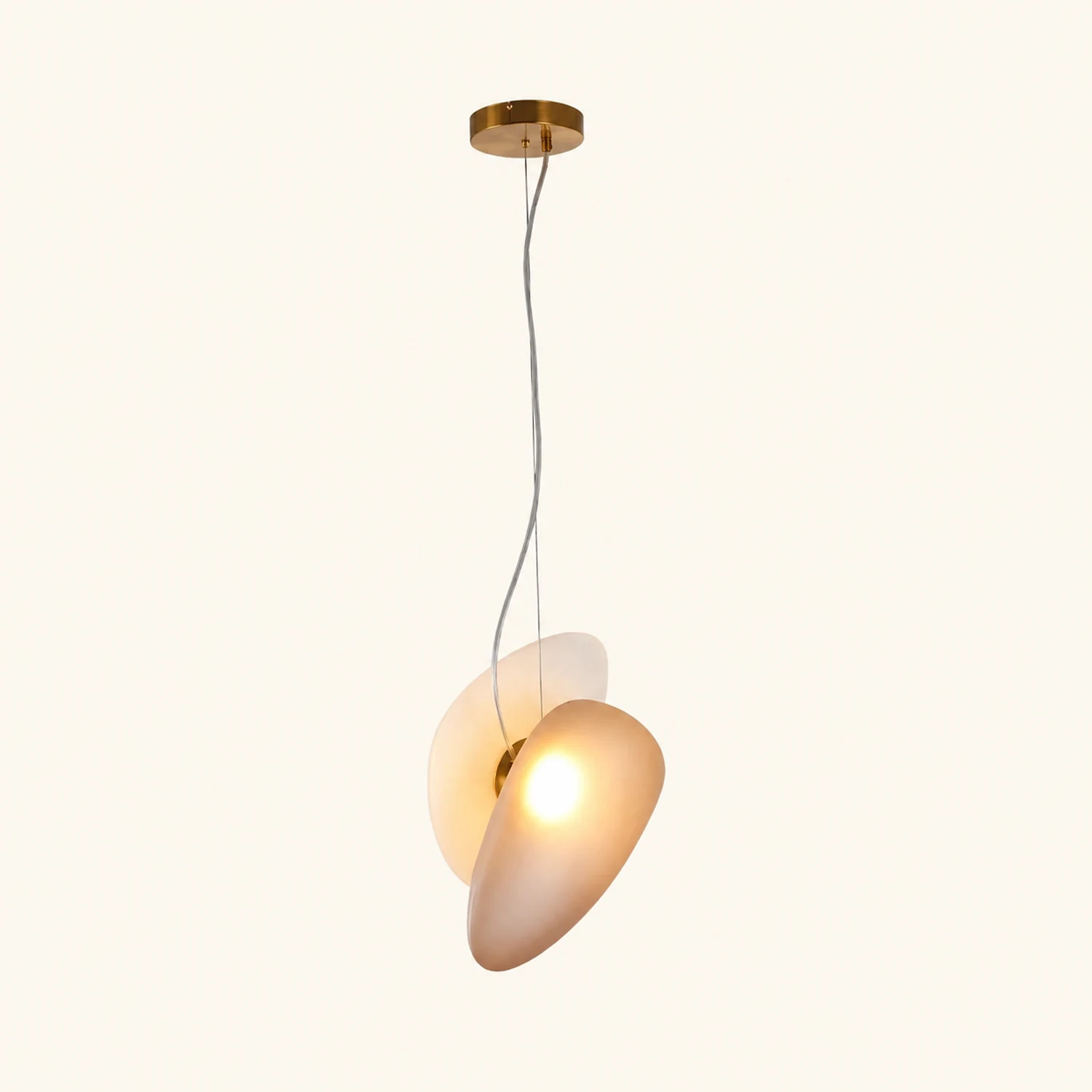 Translucent Frosted Glass Pendant Light - Lumpaz