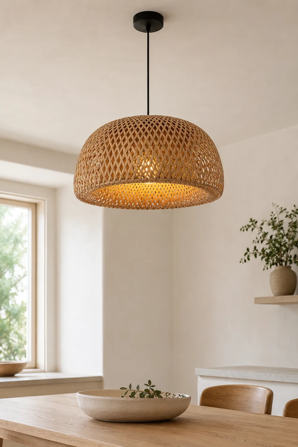 Bamboo Braided Pendant Lamp - Lumpaz