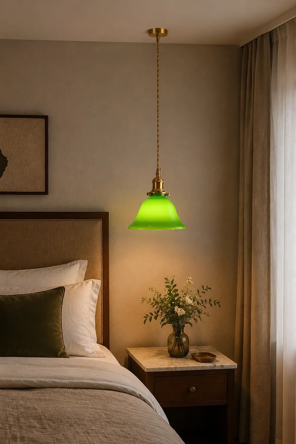 Green Bell Pendant Light - Lumpaz