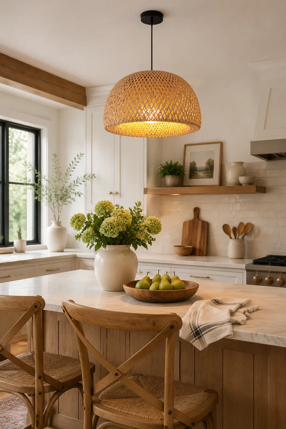 Bamboo Braided Pendant Lamp - Lumpaz