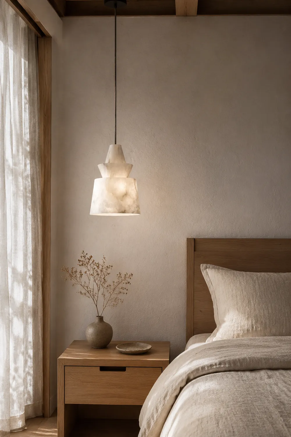 White Alabaster  Pendant Light - Lumpaz