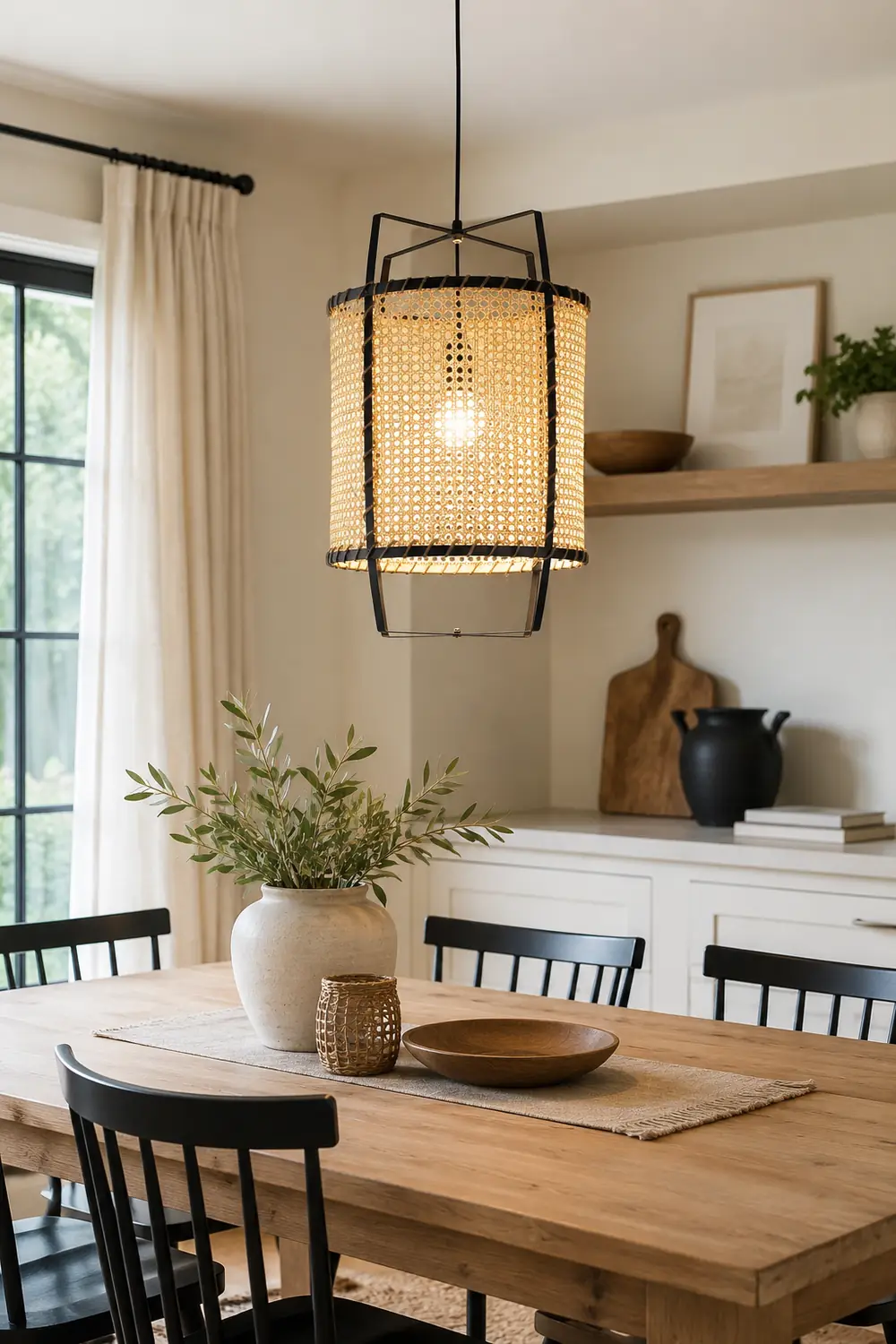 Rattan Cane Pendant Light - Lumpaz