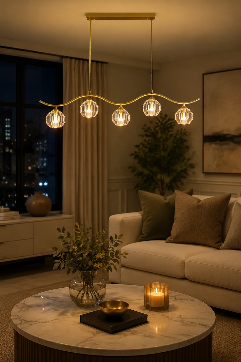 Eara Crystal Chandelier - Lumpaz