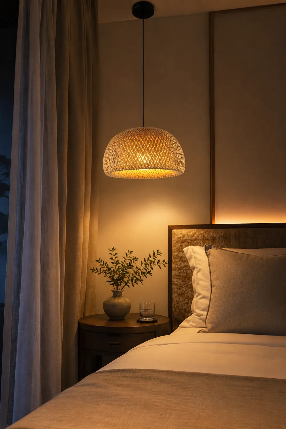 Bamboo Braided Pendant Lamp - Lumpaz
