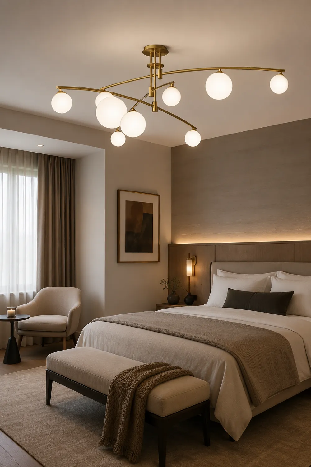 Modern Long Arm Chandelier - Lumpaz