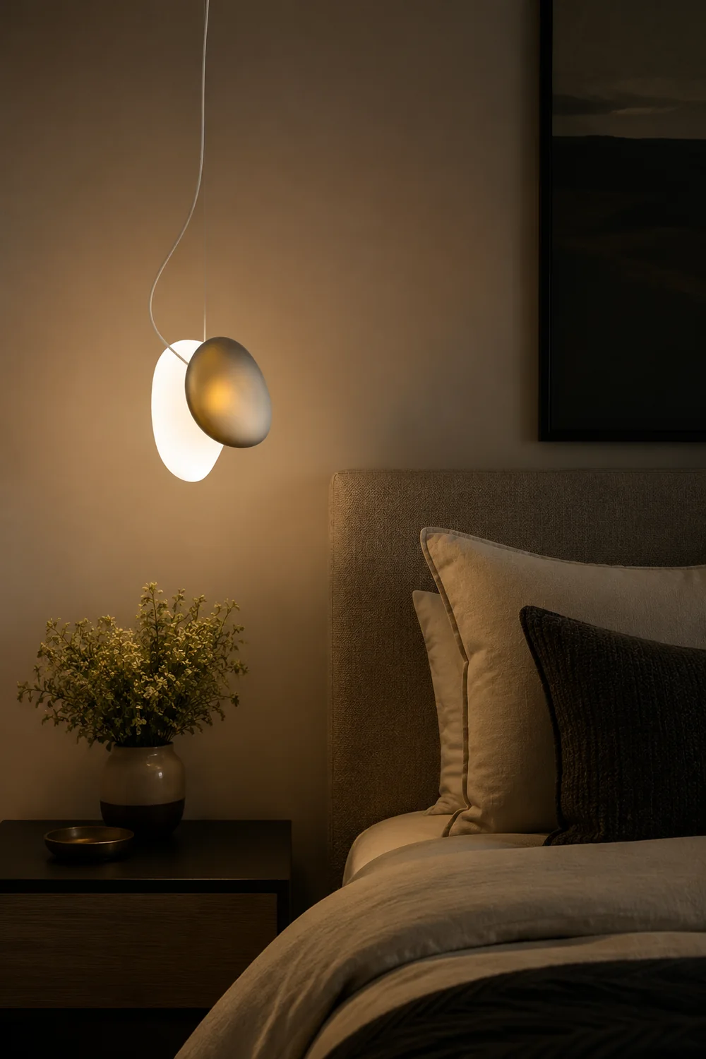 Translucent Frosted Glass Pendant Light - Lumpaz