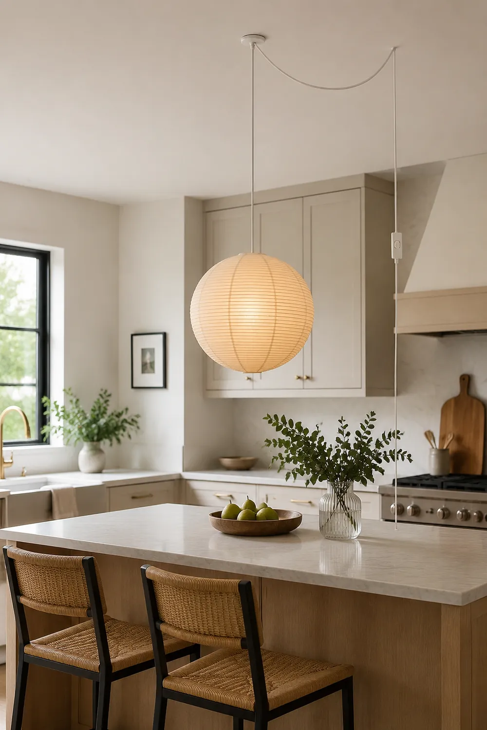 Akari A Pendant Swag Light - Lumpaz