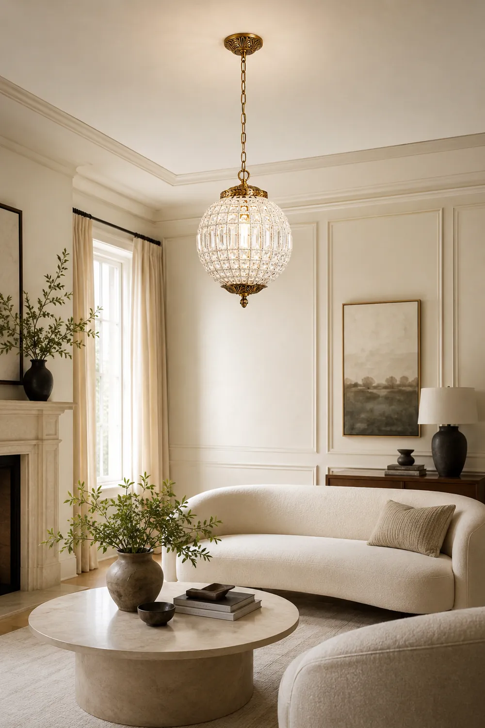 Traditional Gold Globe Chandelier - Lumpaz