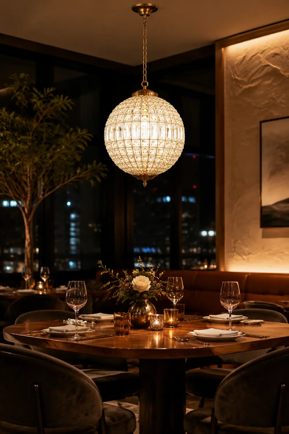 Traditional Gold Globe Chandelier - Lumpaz