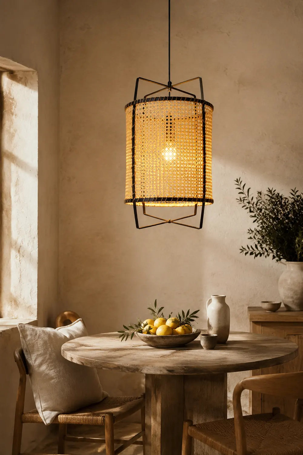 Rattan Cane Pendant Light - Lumpaz