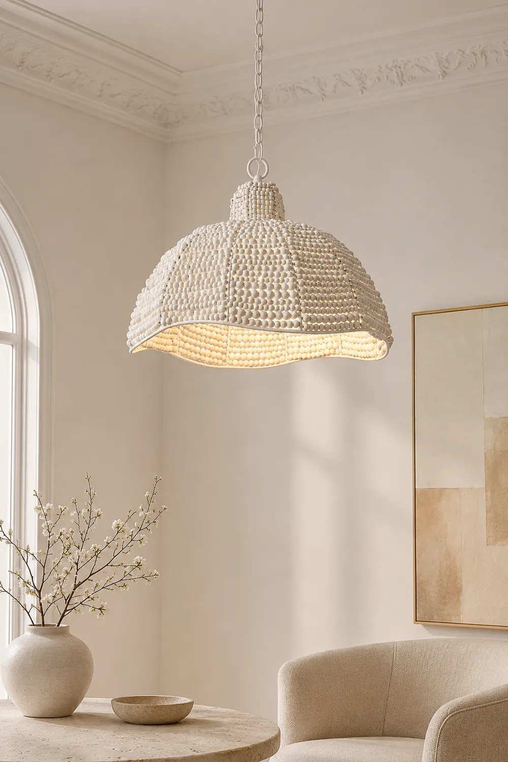 Obispo Wood Beads Pendant Lamp - Lumpaz