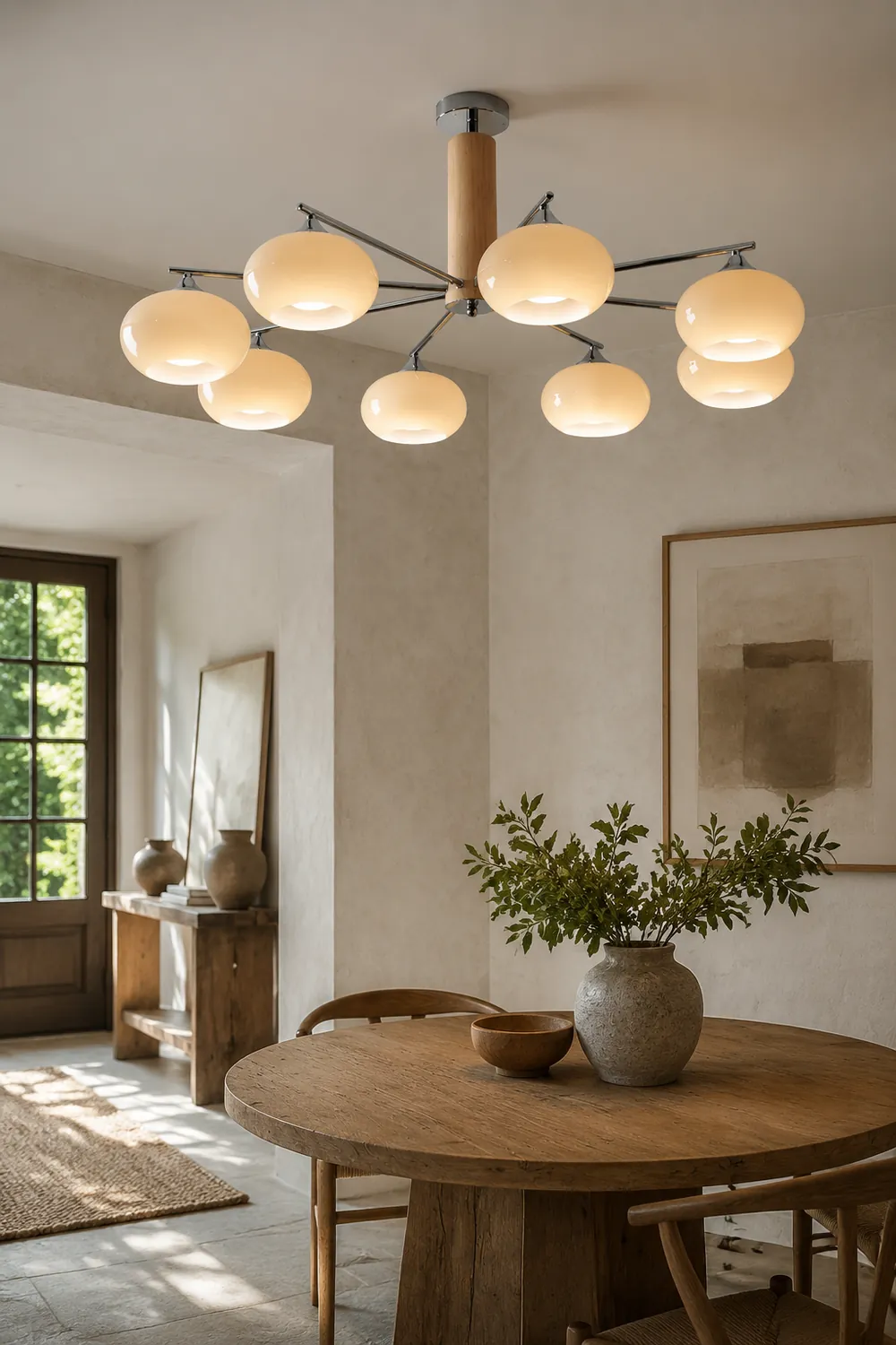 Elliptical Persimmon Chandelier - Lumpaz