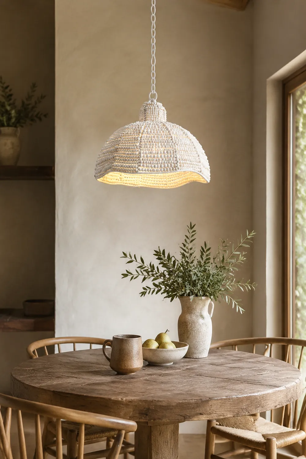 Obispo Wood Beads Pendant Lamp - Lumpaz