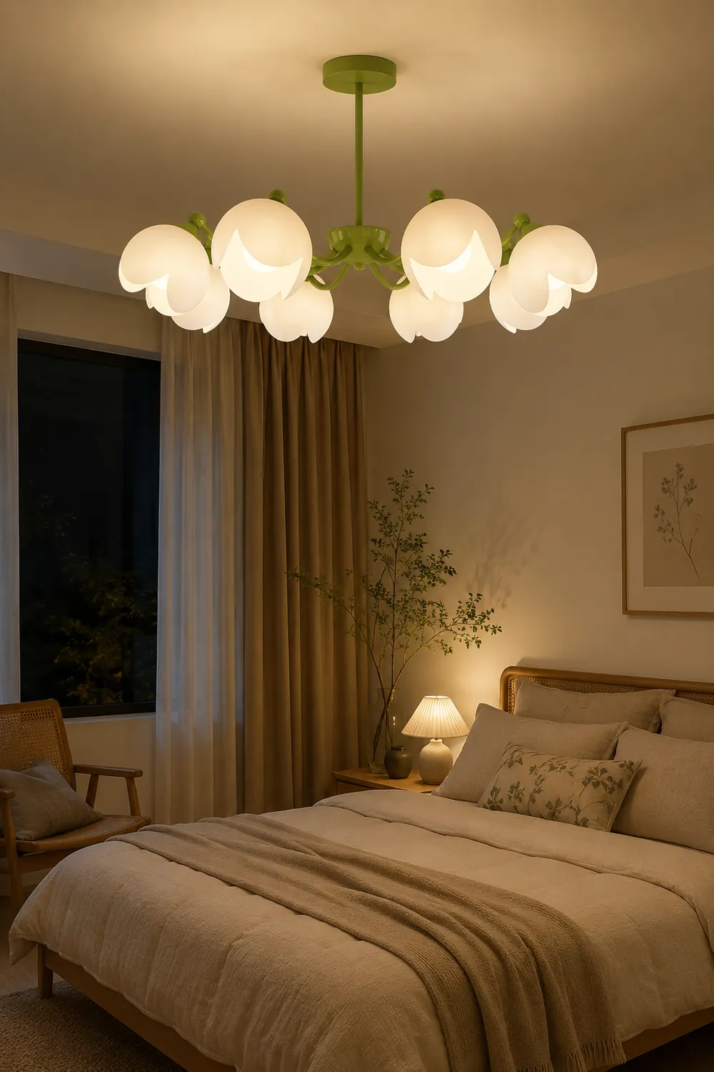 Murano Cream Chandelier - Lumpaz