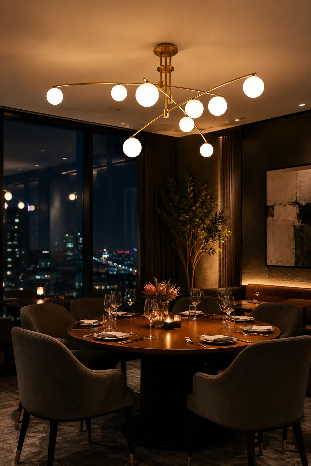 Modern Long Arm Chandelier - Lumpaz