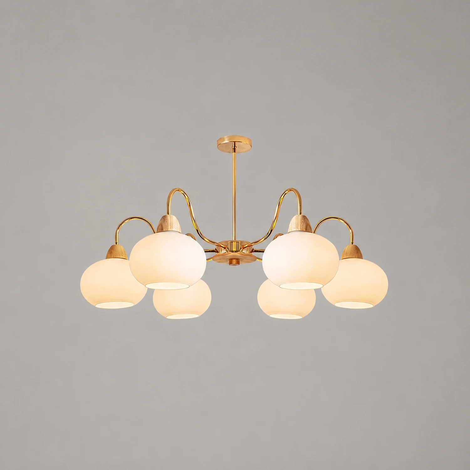 Glass Persimmon Chandelier - Lumpaz