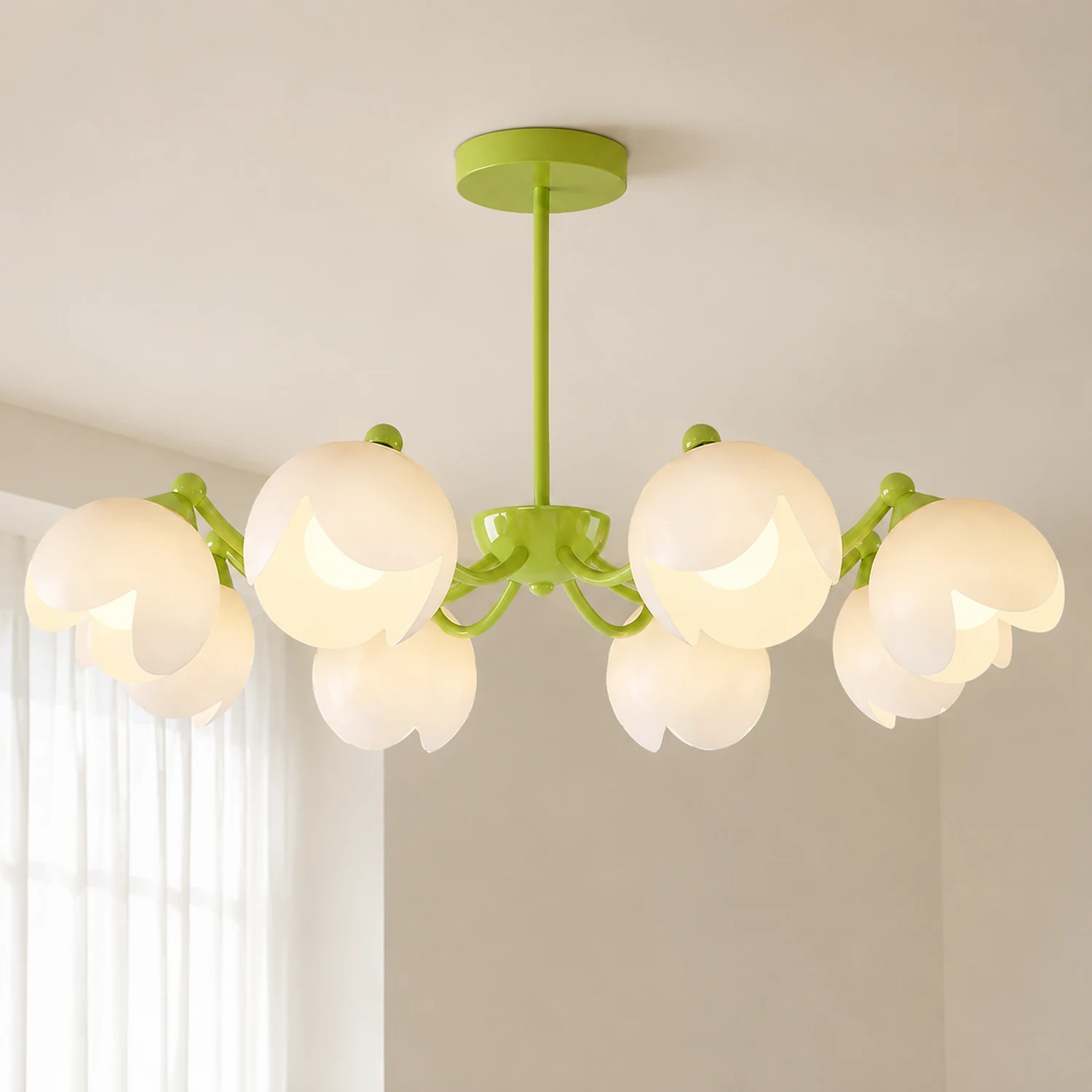 Murano Cream Chandelier - Lumpaz