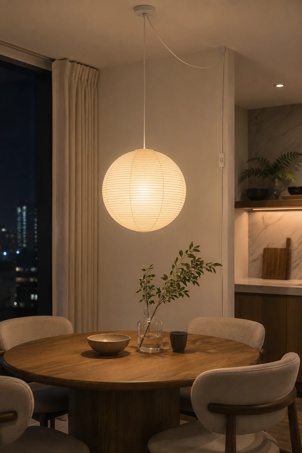 Akari A Pendant Swag Light - Lumpaz