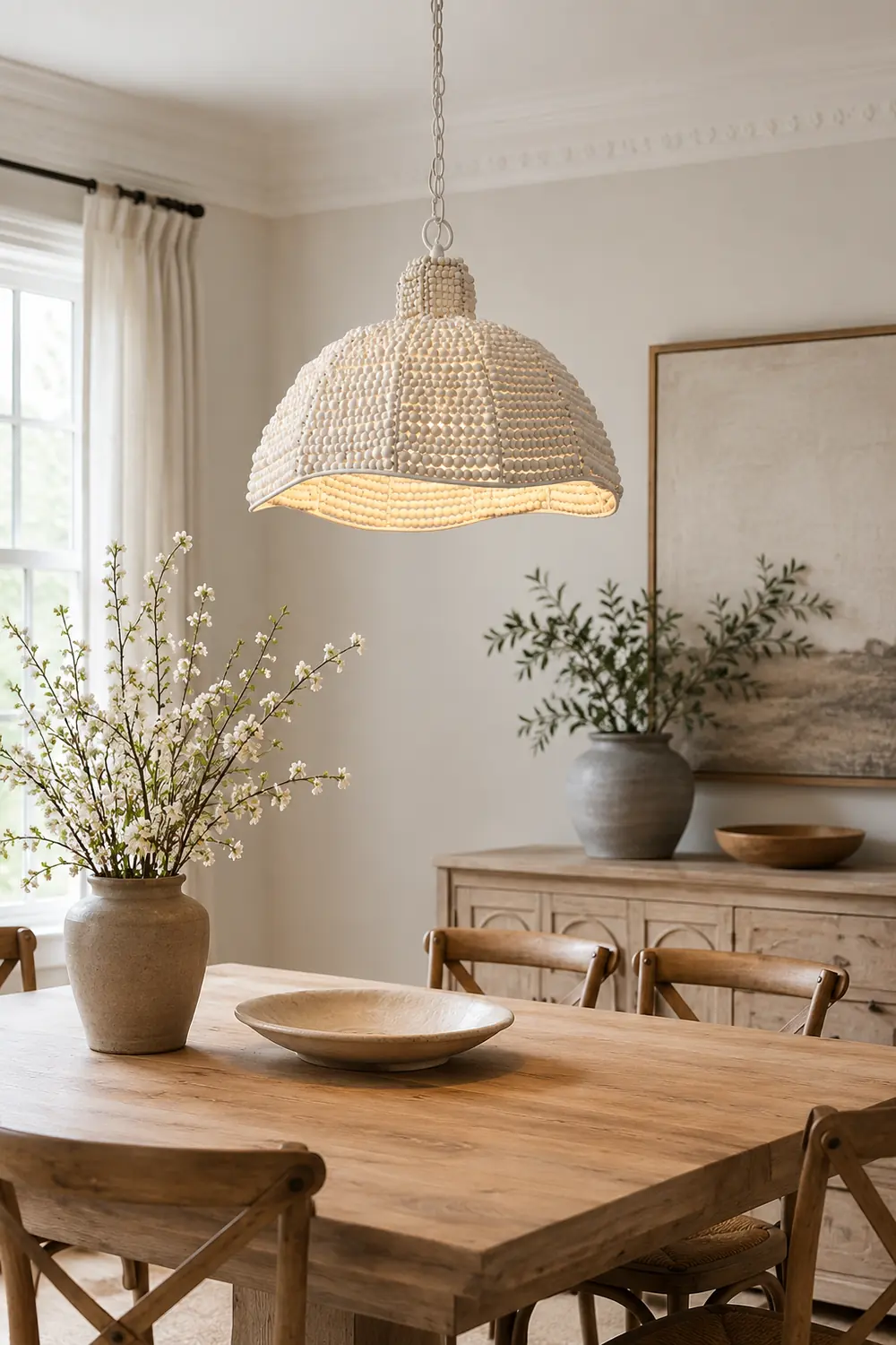 Obispo Wood Beads Pendant Lamp - Lumpaz