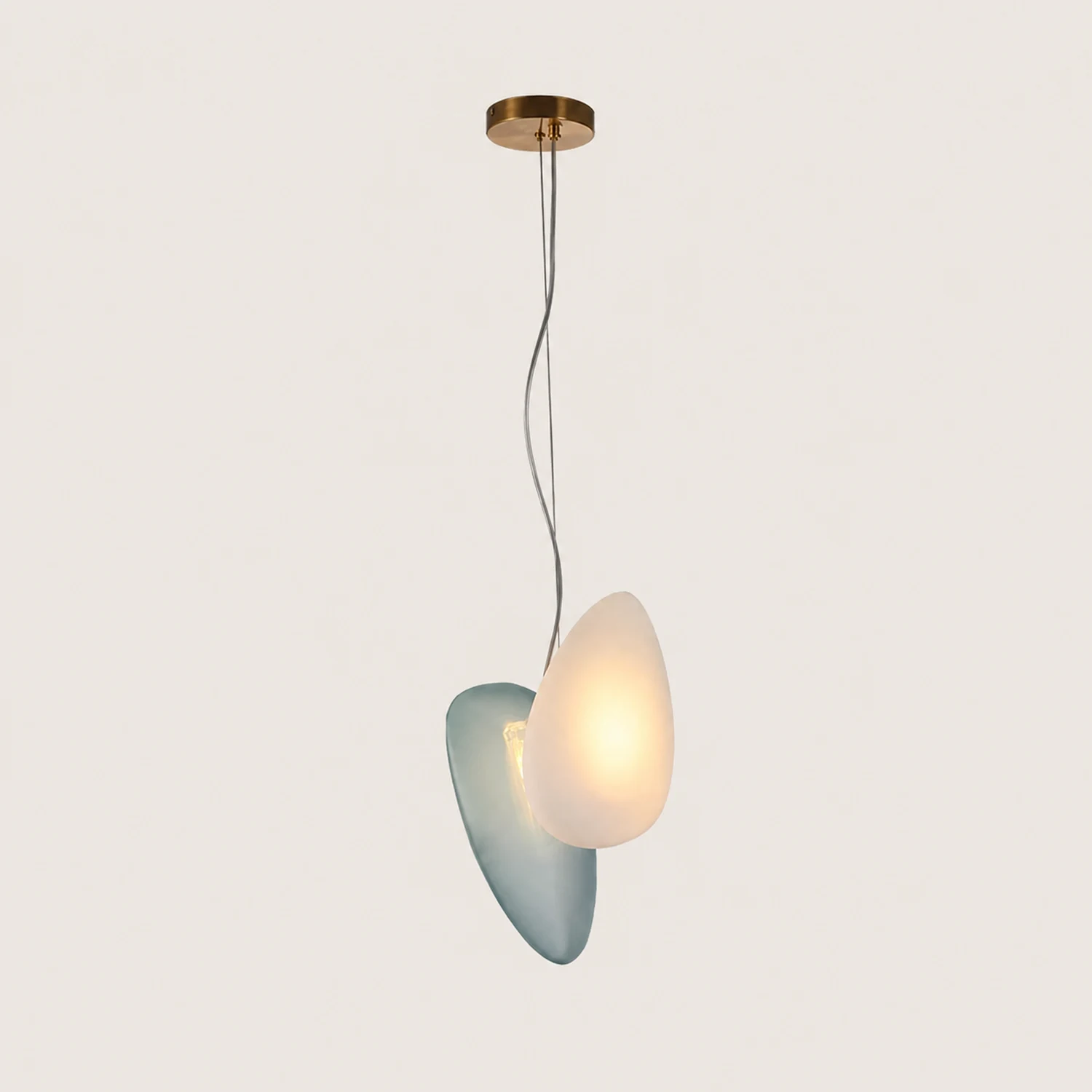 Translucent Frosted Glass Pendant Light - Lumpaz