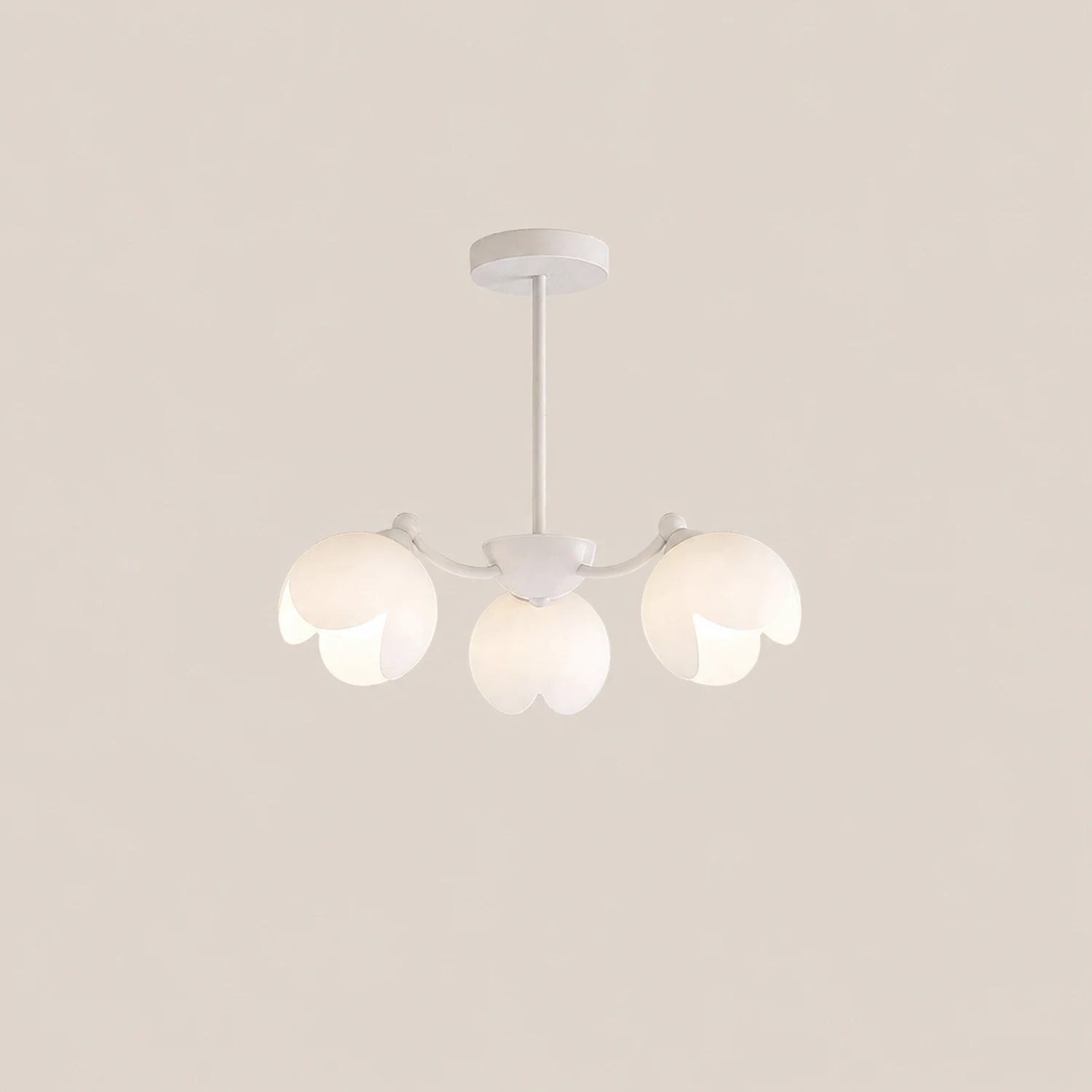 Murano Cream Chandelier - Lumpaz