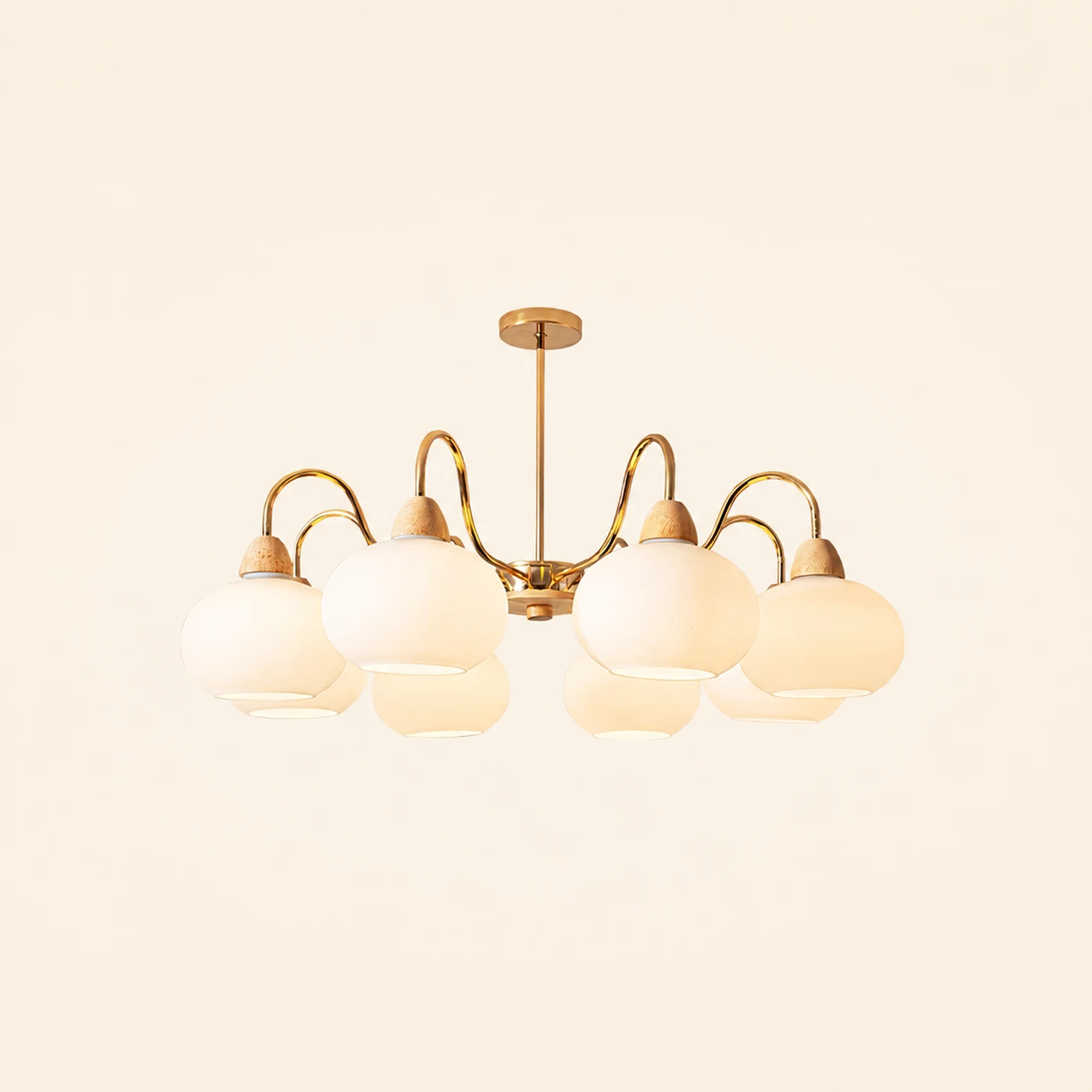 Glass Persimmon Chandelier - Lumpaz