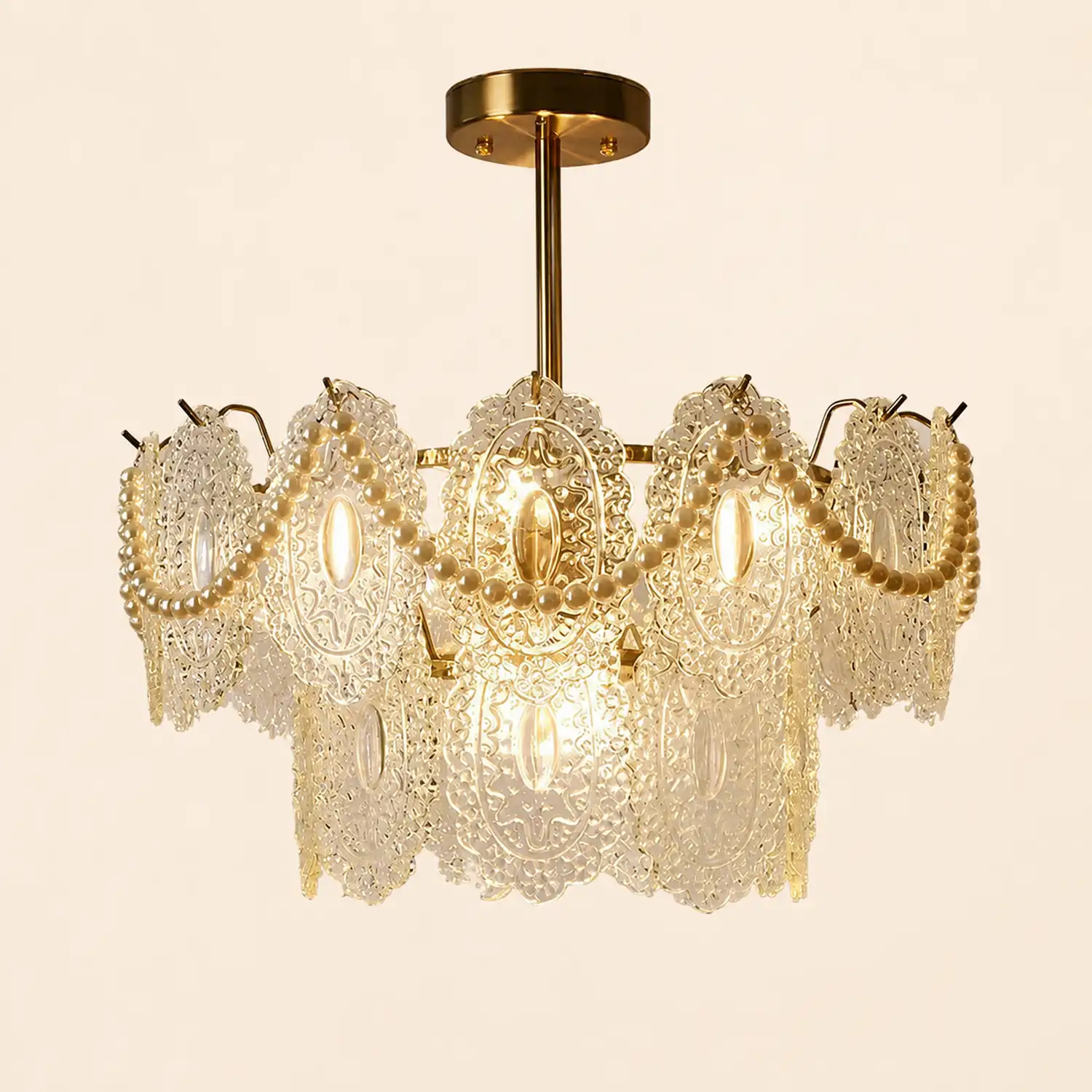 Wave Pearl Chandelier - Lumpaz