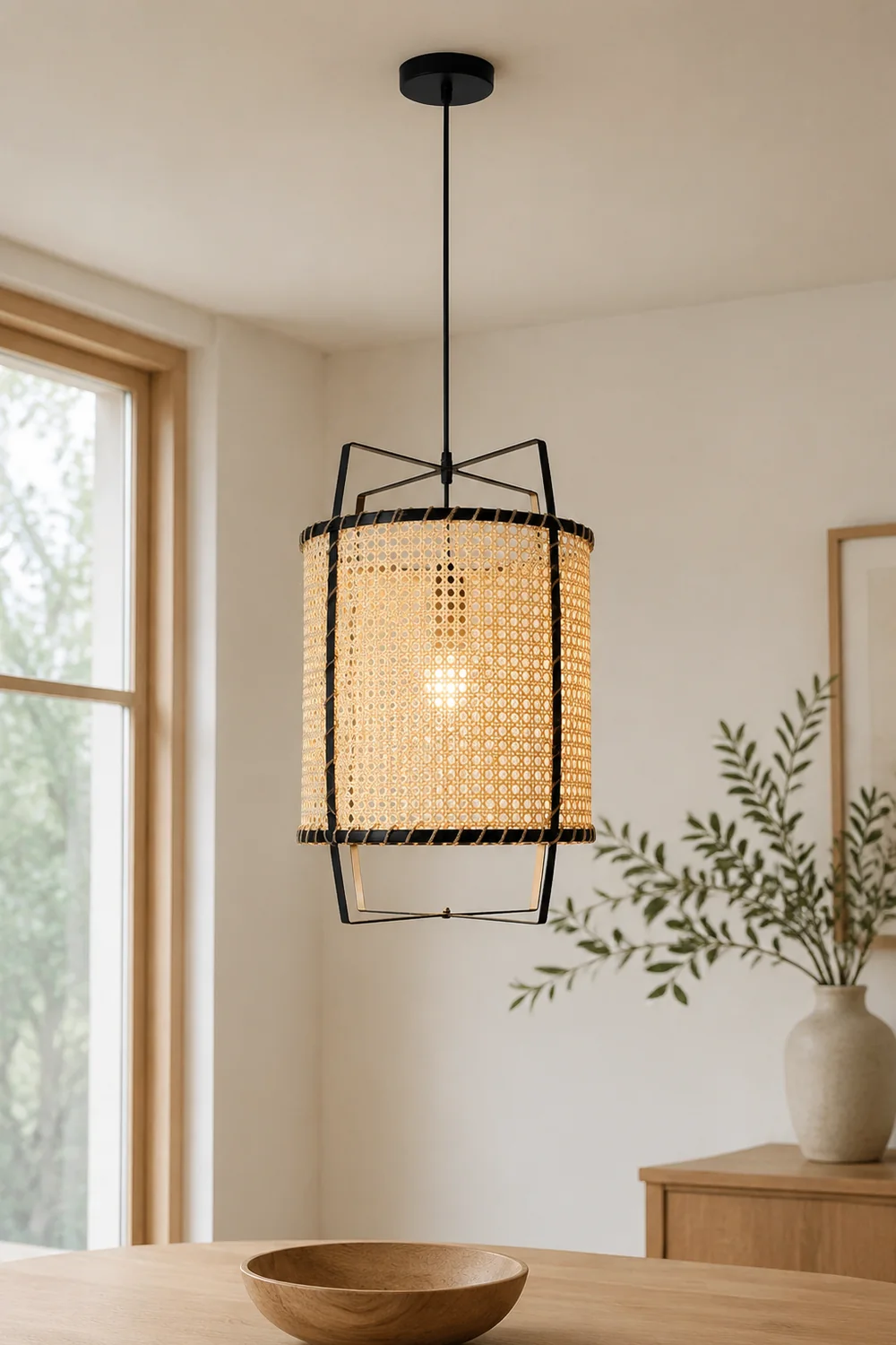 Rattan Cane Pendant Light - Lumpaz