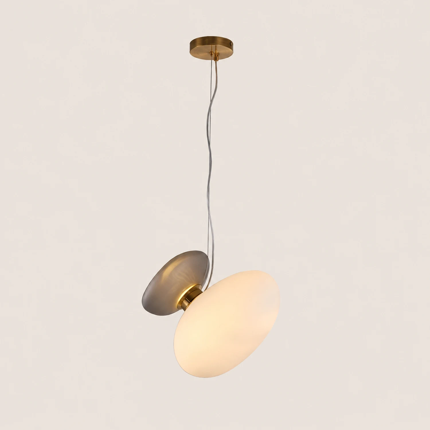 Translucent Frosted Glass Pendant Light - Lumpaz