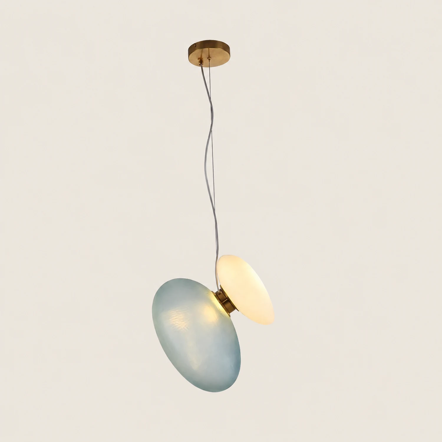 Translucent Frosted Glass Pendant Light - Lumpaz