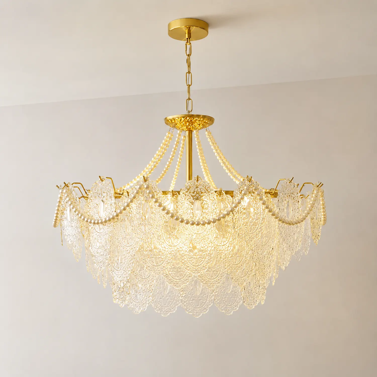 Pearls Glass Chandelier - Lumpaz