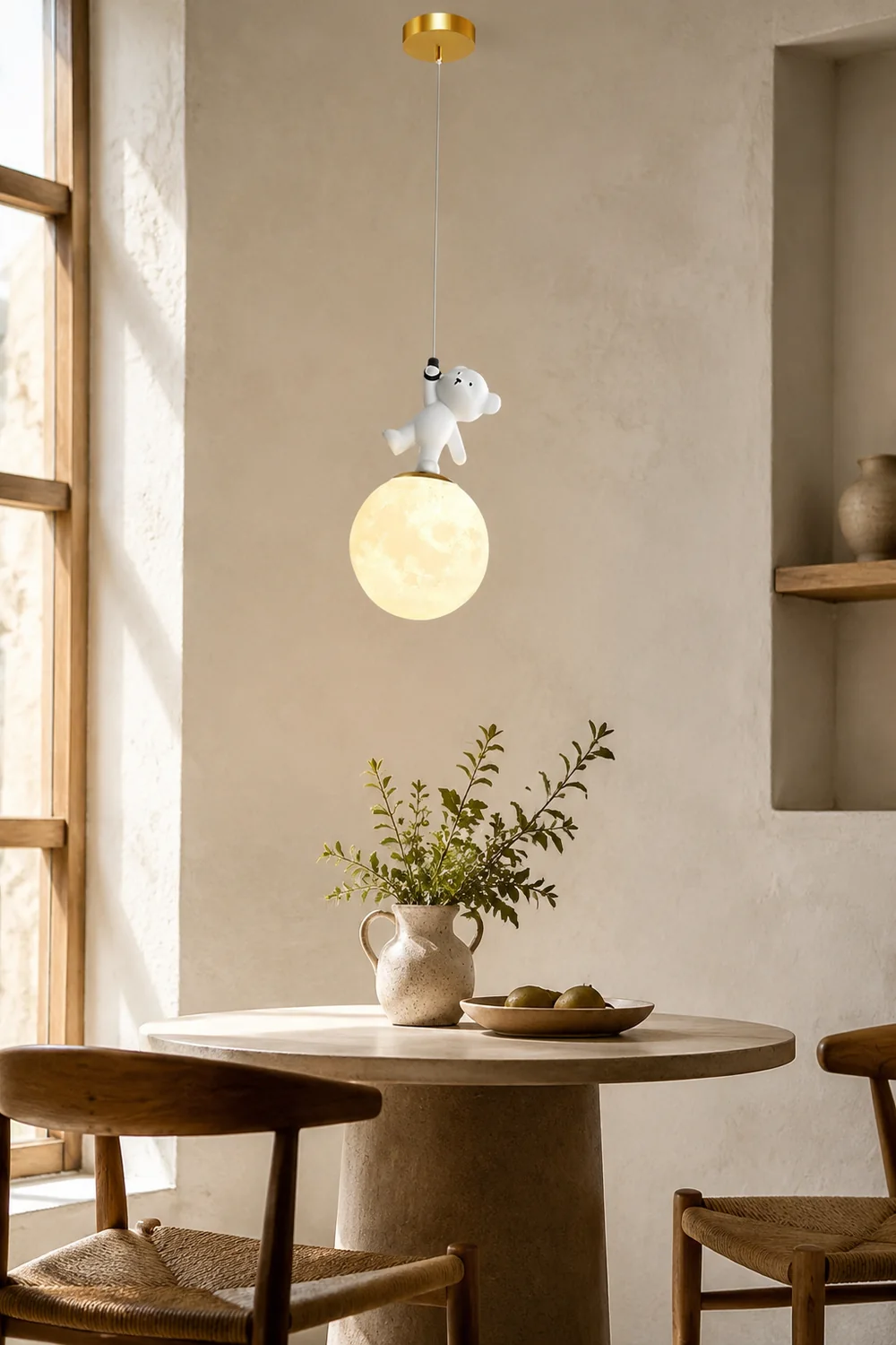 Animal And Moon Pendant Light - Lumpaz