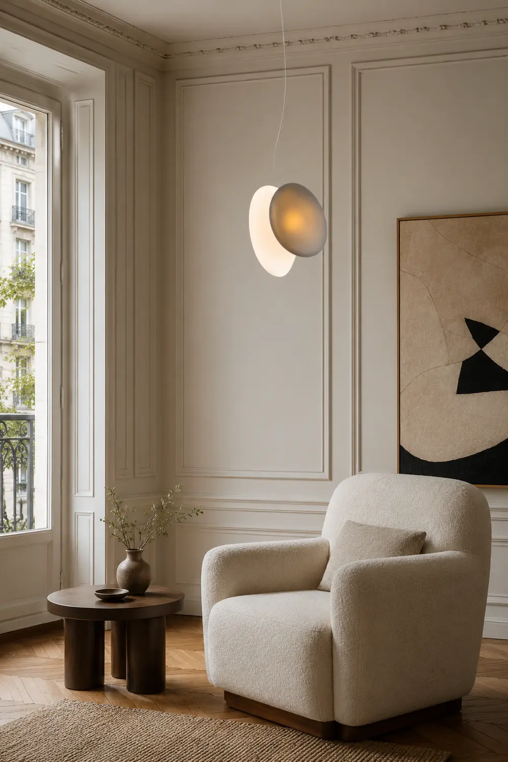 Translucent Frosted Glass Pendant Light - Lumpaz