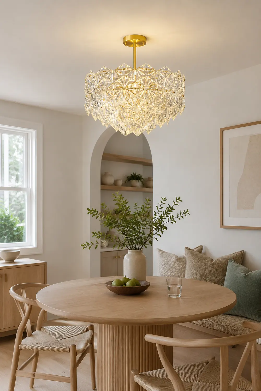 Snowflake Glass Chandelier - Lumpaz