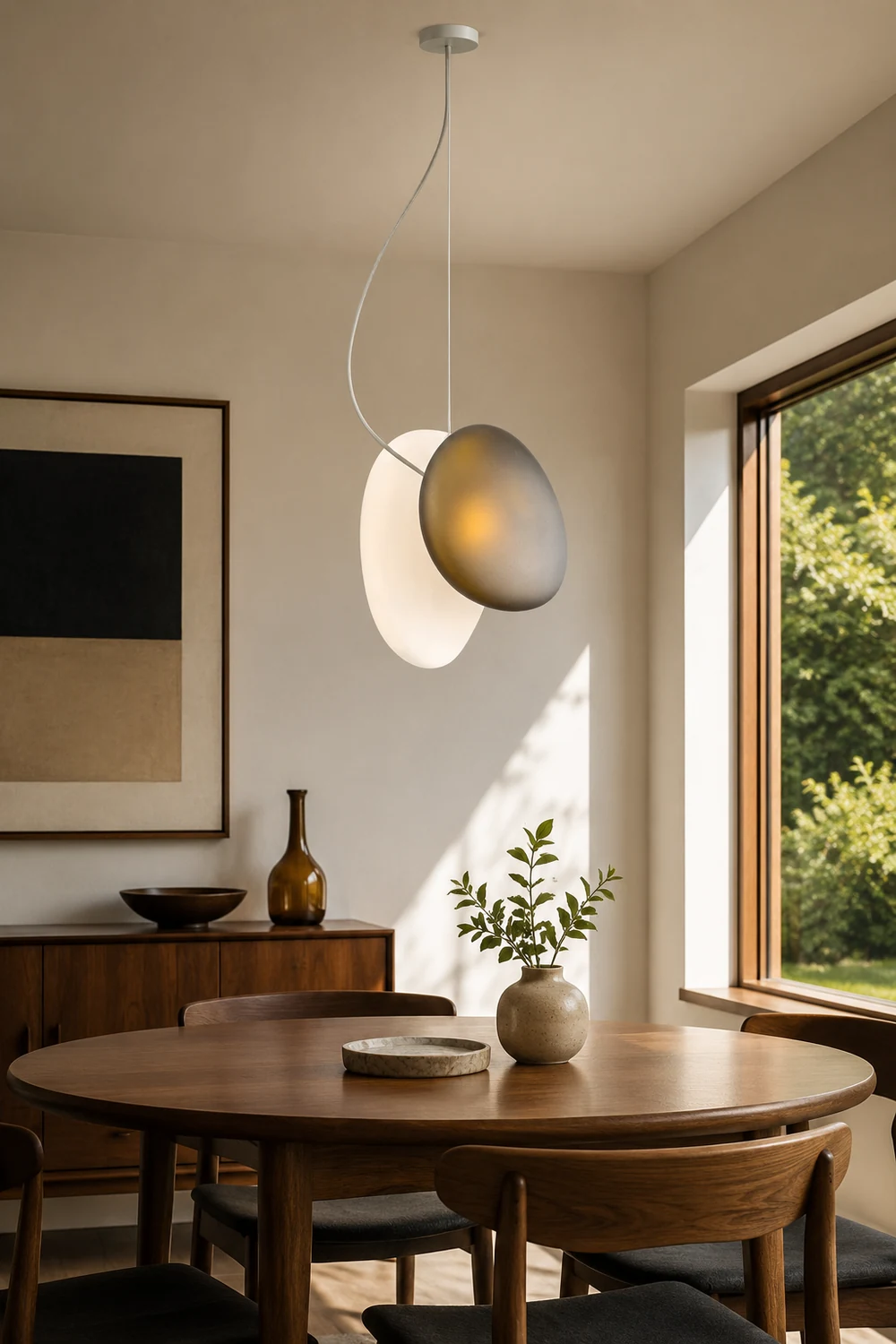 Translucent Frosted Glass Pendant Light - Lumpaz