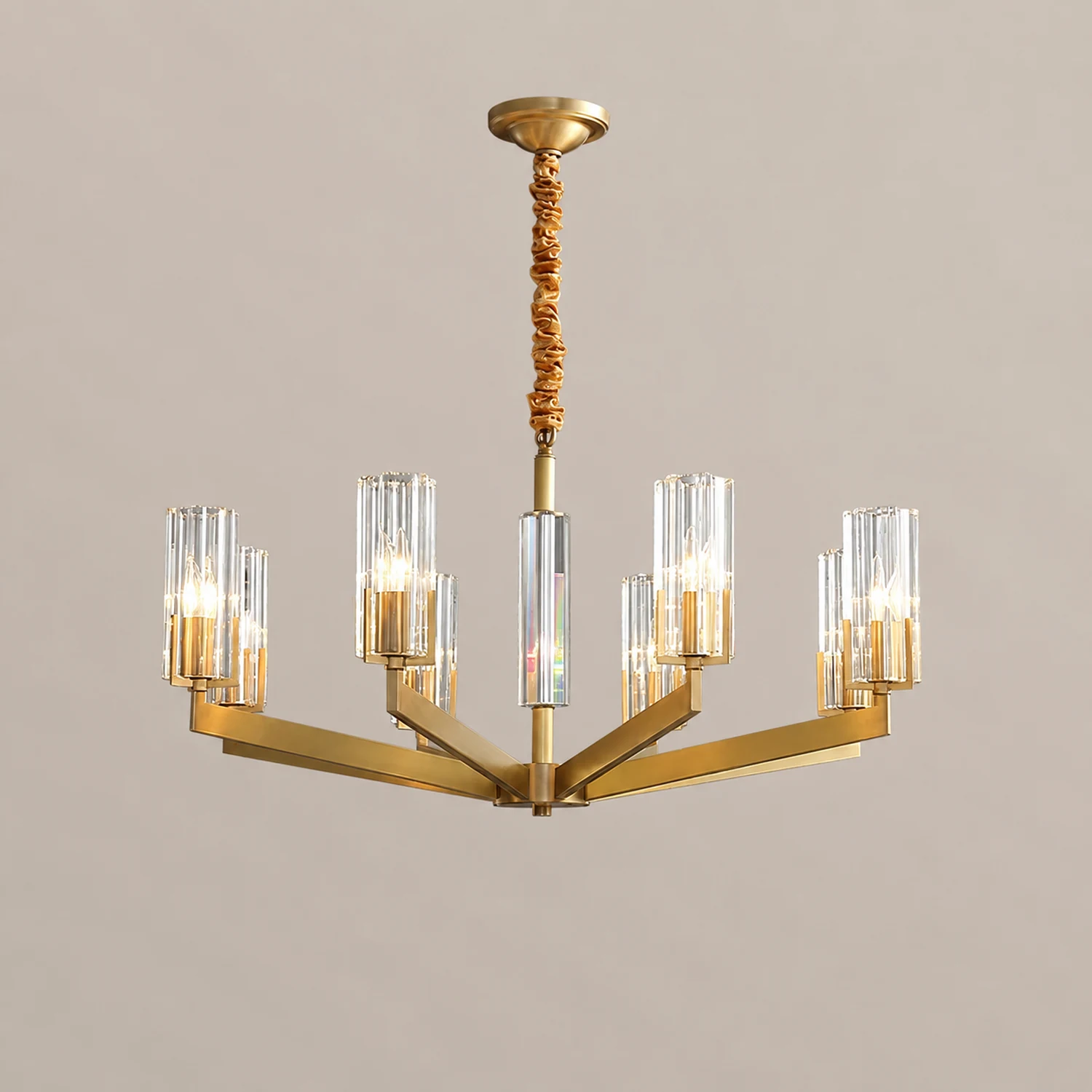 Kayla Brass Chandelier - Lumpaz
