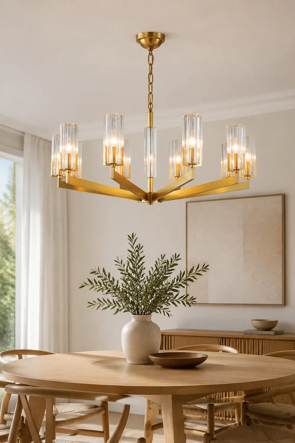 Kayla Brass Chandelier - Lumpaz